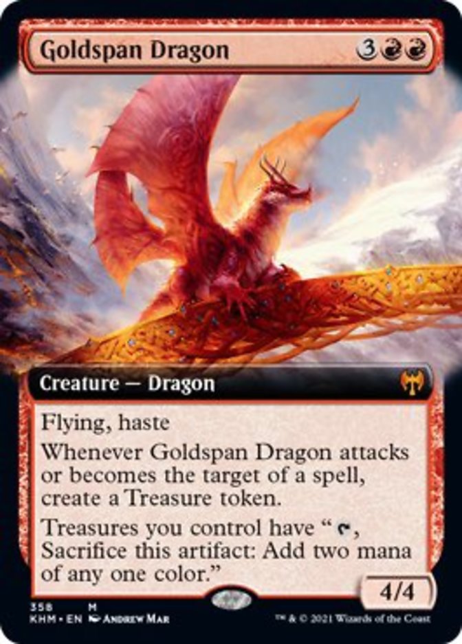 Goldspan Dragon (Extended Art) [Kaldheim] | Lots Moore NSW