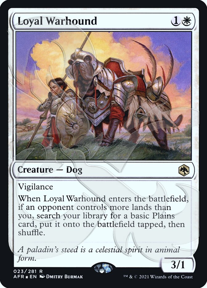 Loyal Warhound (Ampersand Promo) [Dungeons & Dragons: Adventures in the Forgotten Realms Promos] | Lots Moore NSW