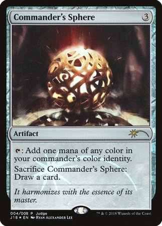 Commander's Sphere [Judge Gift Cards 2018] | Lots Moore NSW