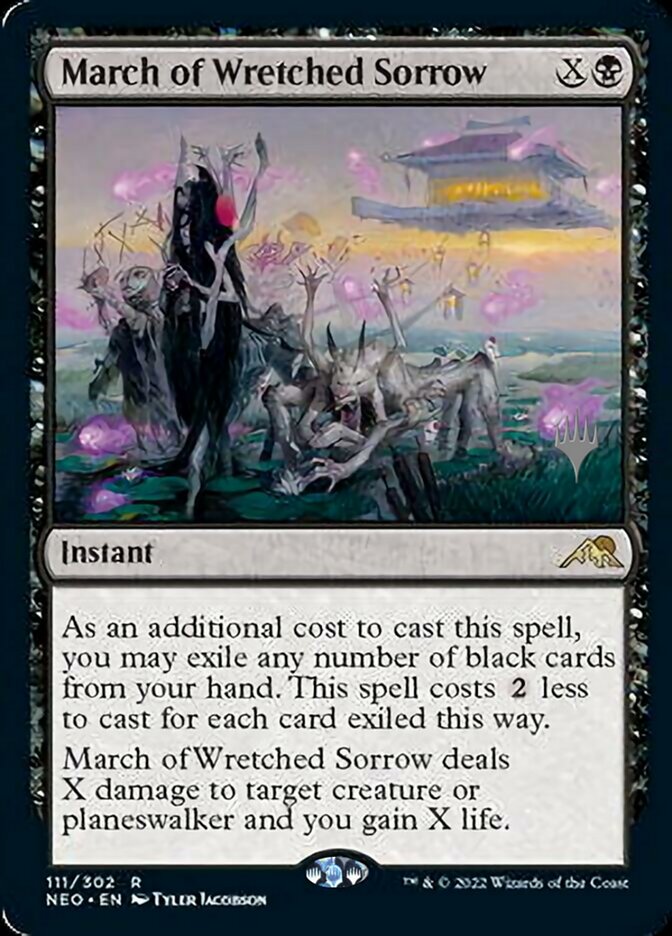 March of Wretched Sorrow (Promo Pack) [Kamigawa: Neon Dynasty Promos] | Lots Moore NSW