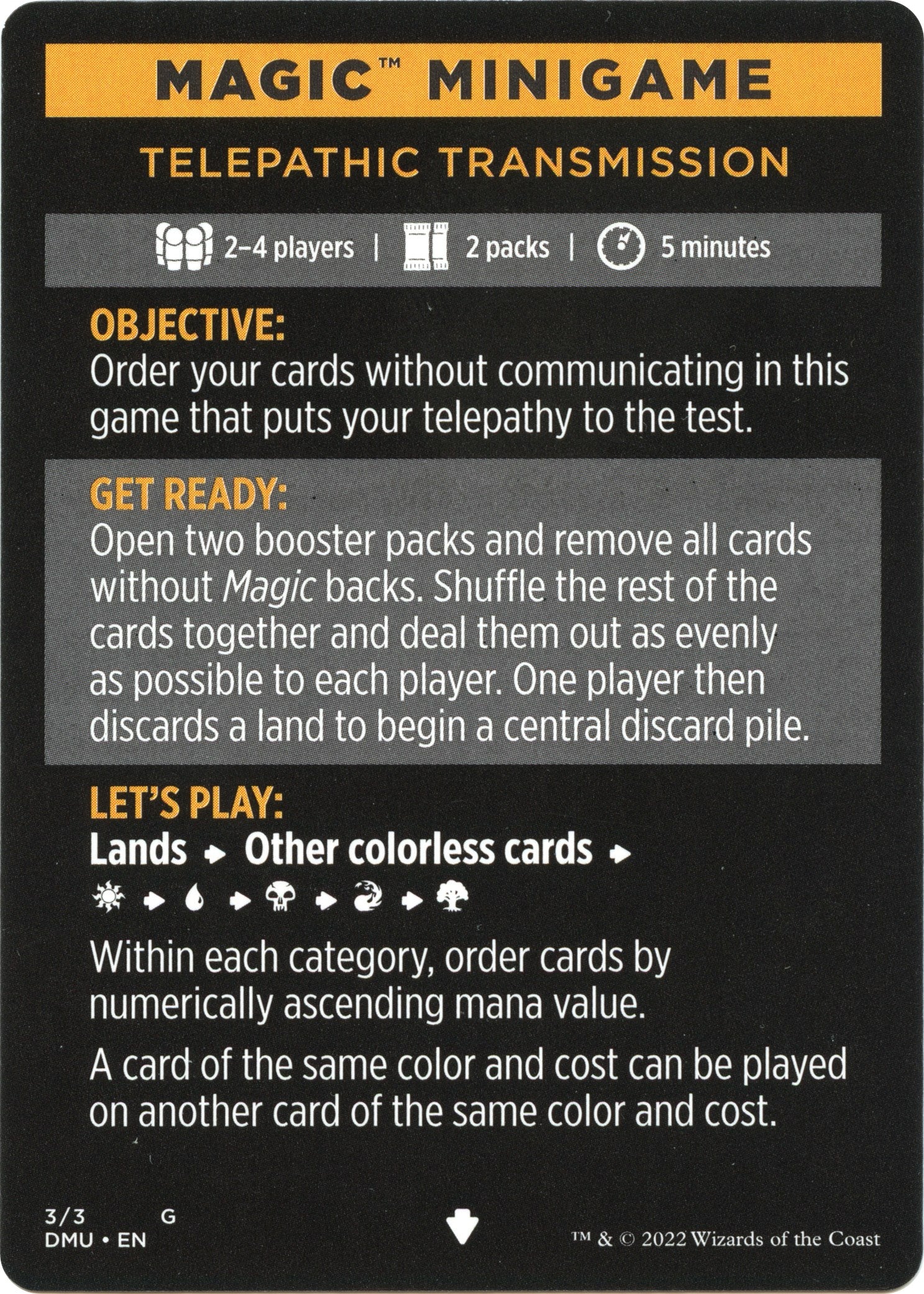 Telepathic Transmission (Magic Minigame) [Dominaria United Minigame] | Lots Moore NSW