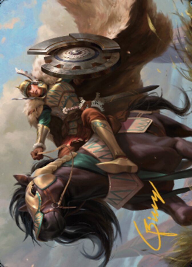 Knight of Dawn's Light Art Card (Gold-Stamped Signature) [Dominaria United Art Series] | Lots Moore NSW