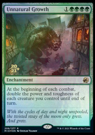 Unnatural Growth [Innistrad: Midnight Hunt Prerelease Promos] | Lots Moore NSW
