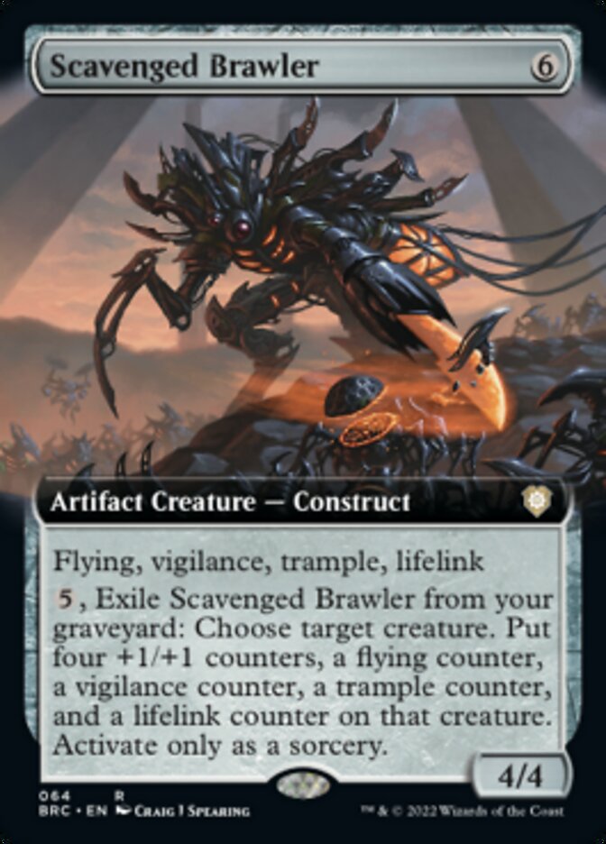 Scavenged Brawler (Extended Art) [The Brothers' War Commander] | Lots Moore NSW