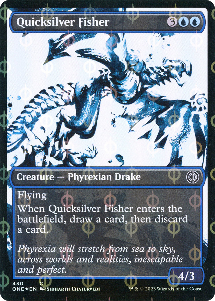 Quicksilver Fisher (Showcase Ichor Step-and-Compleat Foil) [Phyrexia: All Will Be One] | Lots Moore NSW