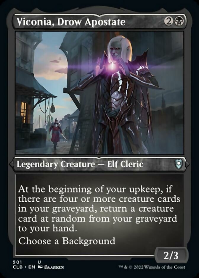 Viconia, Drow Apostate (Foil Etched) [Commander Legends: Battle for Baldur's Gate] | Lots Moore NSW