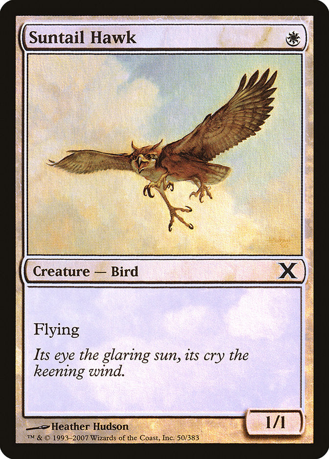 Suntail Hawk (Premium Foil) [Tenth Edition] | Lots Moore NSW