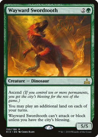 Wayward Swordtooth [Rivals of Ixalan] | Lots Moore NSW