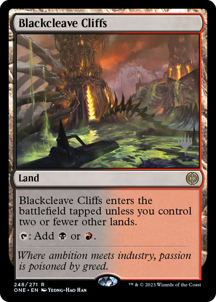 Blackcleave Cliffs (Promo Pack) [Phyrexia: All Will Be One Promos] | Lots Moore NSW