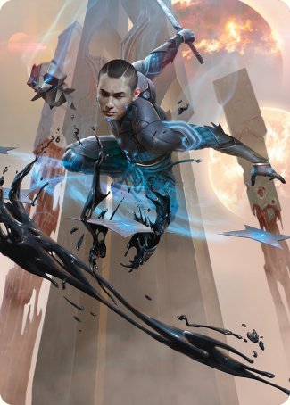 Kaito, Dancing Shadow Art Card [Phyrexia: All Will Be One Art Series] | Lots Moore NSW