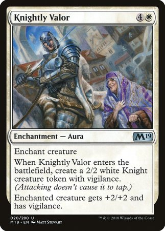 Knightly Valor [Core Set 2019] | Lots Moore NSW