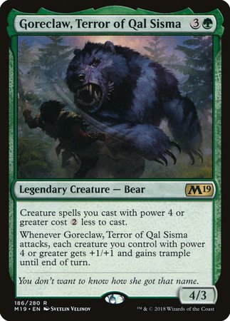 Goreclaw, Terror of Qal Sisma [Core Set 2019] | Lots Moore NSW