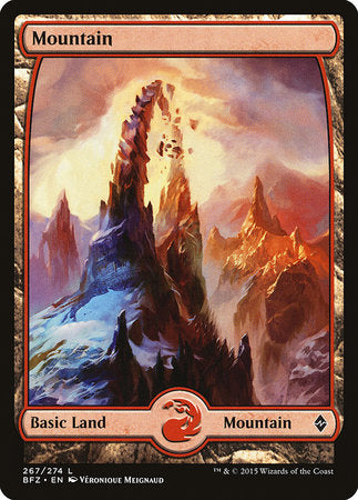 Mountain (267) - Full Art [Battle for Zendikar] | Lots Moore NSW