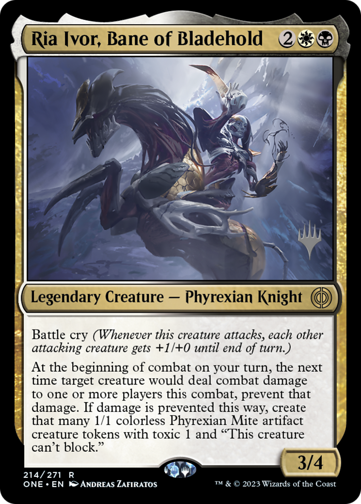 Ria Ivor, Bane of Bladehold (Promo Pack) [Phyrexia: All Will Be One Promos] | Lots Moore NSW