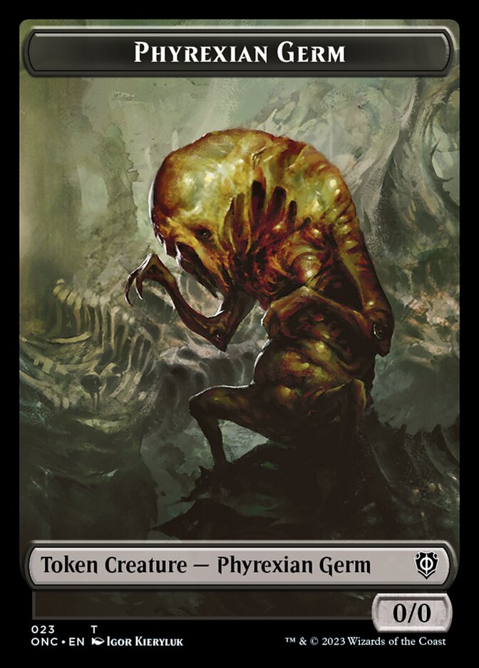 Phyrexian Mite (011) // Phyrexian Germ Double-Sided Token [Phyrexia: All Will Be One Commander Tokens] | Lots Moore NSW