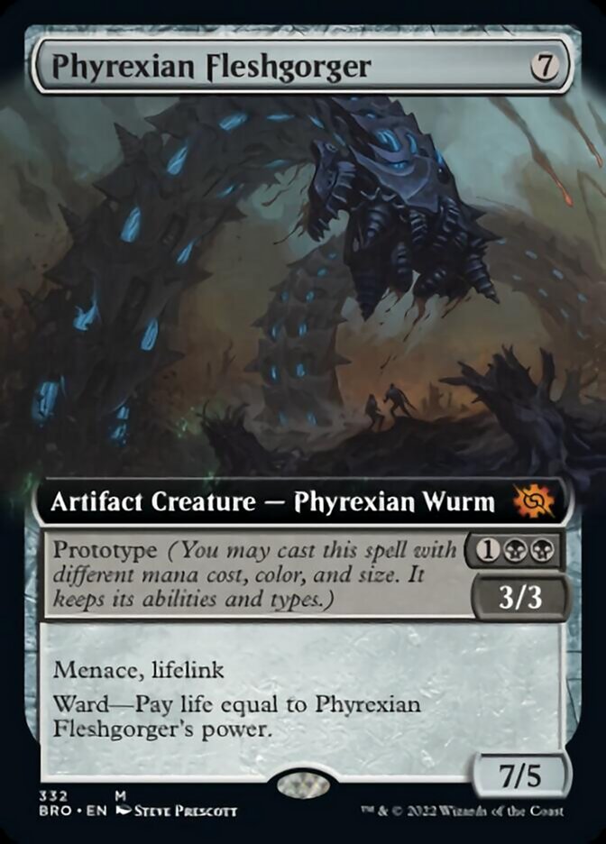 Phyrexian Fleshgorger (Extended Art) [The Brothers' War] | Lots Moore NSW