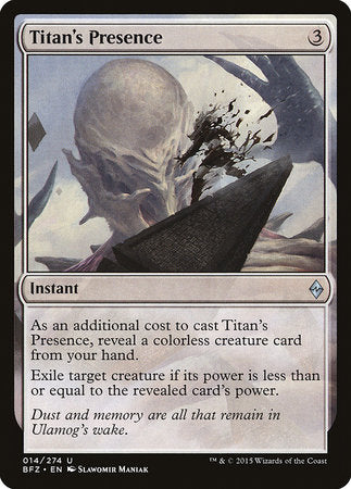 Titan's Presence [Battle for Zendikar] | Lots Moore NSW