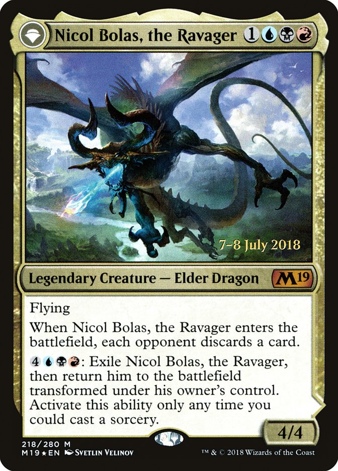 Nicol Bolas, the Ravager // Nicol Bolas, the Arisen [Core Set 2019 Promos] | Lots Moore NSW