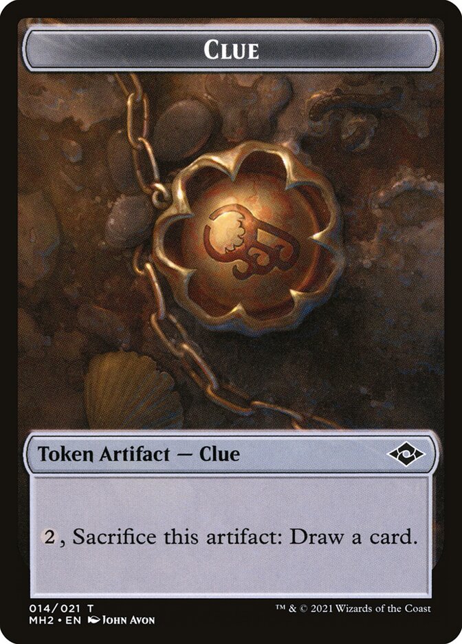 Treasure // Clue Double-sided Token [Pioneer Challenger Decks 2022] | Lots Moore NSW