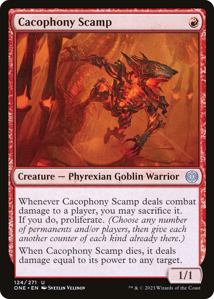 Cacophony Scamp [Phyrexia: All Will Be One] | Lots Moore NSW