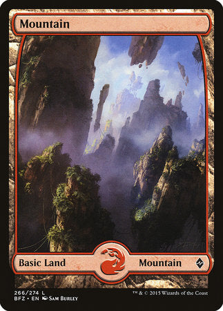 Mountain (266) - Full Art [Battle for Zendikar] | Lots Moore NSW