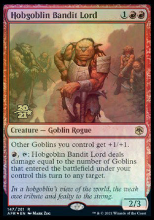 Hobgoblin Bandit Lord [Dungeons & Dragons: Adventures in the Forgotten Realms Prerelease Promos] | Lots Moore NSW