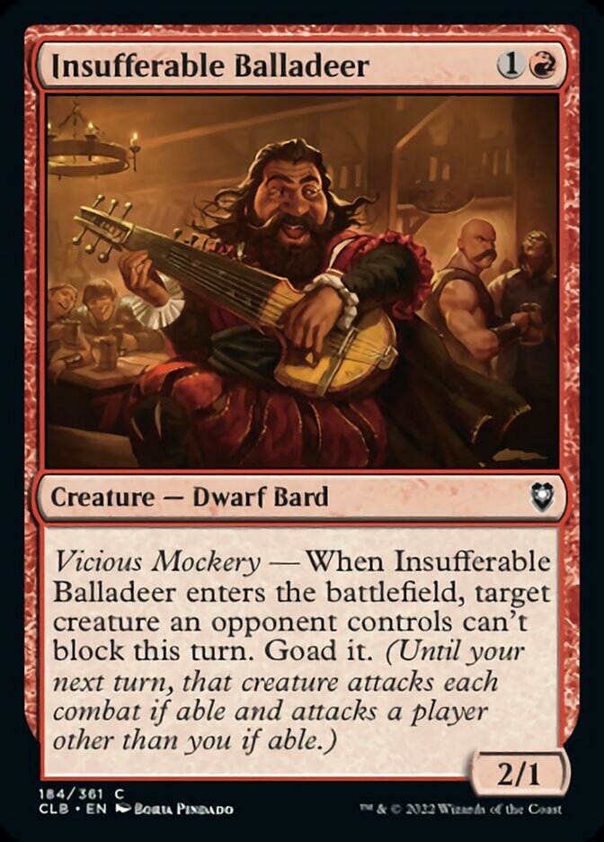 Insufferable Balladeer [Commander Legends: Battle for Baldur's Gate] | Lots Moore NSW