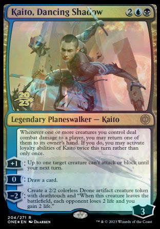 Kaito, Dancing Shadow [Phyrexia: All Will Be One Prerelease Promos] | Lots Moore NSW