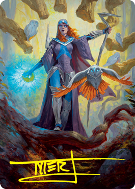 Kasmina, Enigma Sage Art Card (Gold-Stamped Signature) [Strixhaven: School of Mages Art Series] | Lots Moore NSW