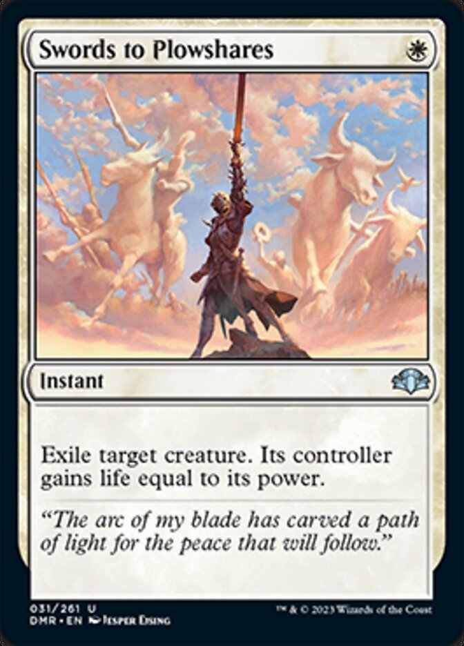 Swords to Plowshares [Dominaria Remastered] | Lots Moore NSW