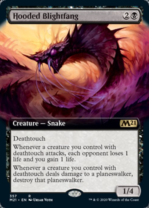 Hooded Blightfang (Extended Art) [Core Set 2021] | Lots Moore NSW