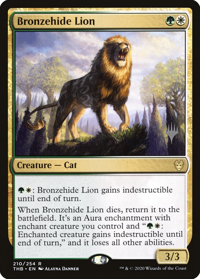 Bronzehide Lion (Promo Pack) [Theros Beyond Death Promos] | Lots Moore NSW