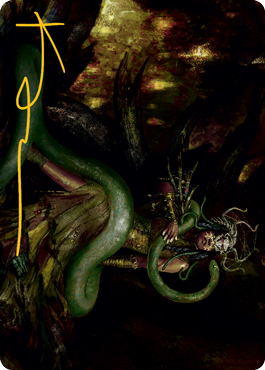 Saryth, the Viper's Fang Art Card (Gold-Stamped Signature) [Innistrad: Midnight Hunt Art Series] | Lots Moore NSW