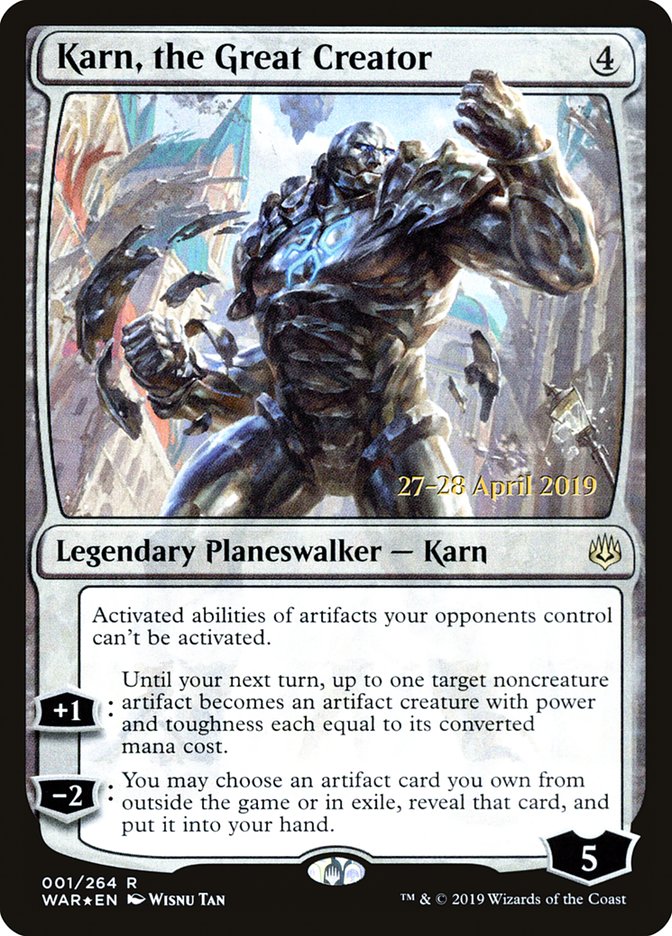 Karn, the Great Creator  [War of the Spark Prerelease Promos] | Lots Moore NSW