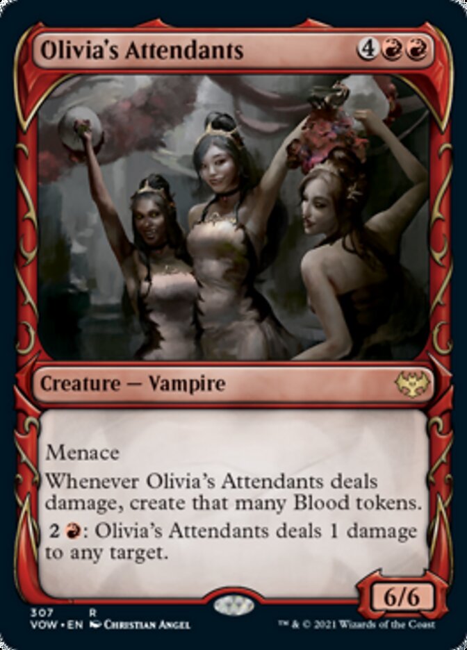 Olivia's Attendants (Showcase Fang Frame) [Innistrad: Crimson Vow] | Lots Moore NSW