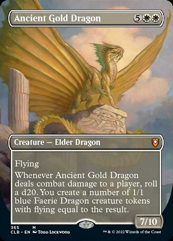 Ancient Gold Dragon (Borderless Alternate Art) [Commander Legends: Battle for Baldur's Gate] | Lots Moore NSW