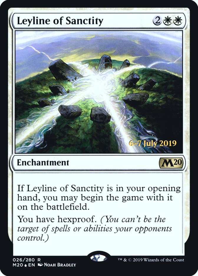 Leyline of Sanctity  [Core Set 2020 Prerelease Promos] | Lots Moore NSW