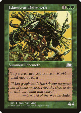 Llanowar Behemoth [Weatherlight] | Lots Moore NSW