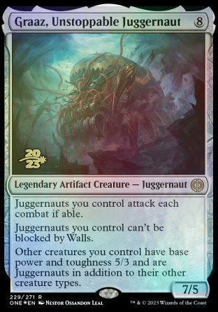 Graaz, Unstoppable Juggernaut [Phyrexia: All Will Be One Prerelease Promos] | Lots Moore NSW