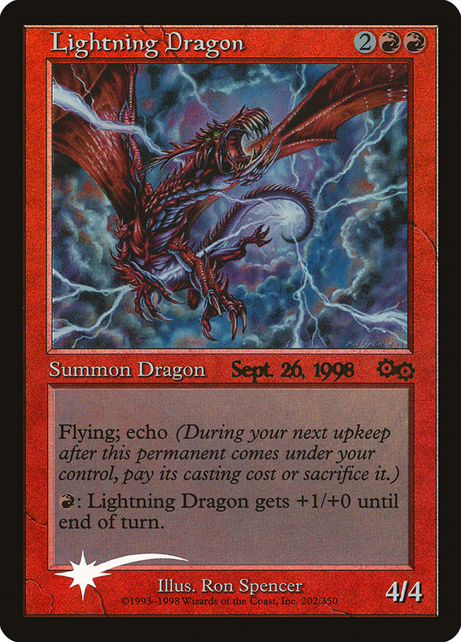 Lightning Dragon [Urza's Saga Promos] | Lots Moore NSW