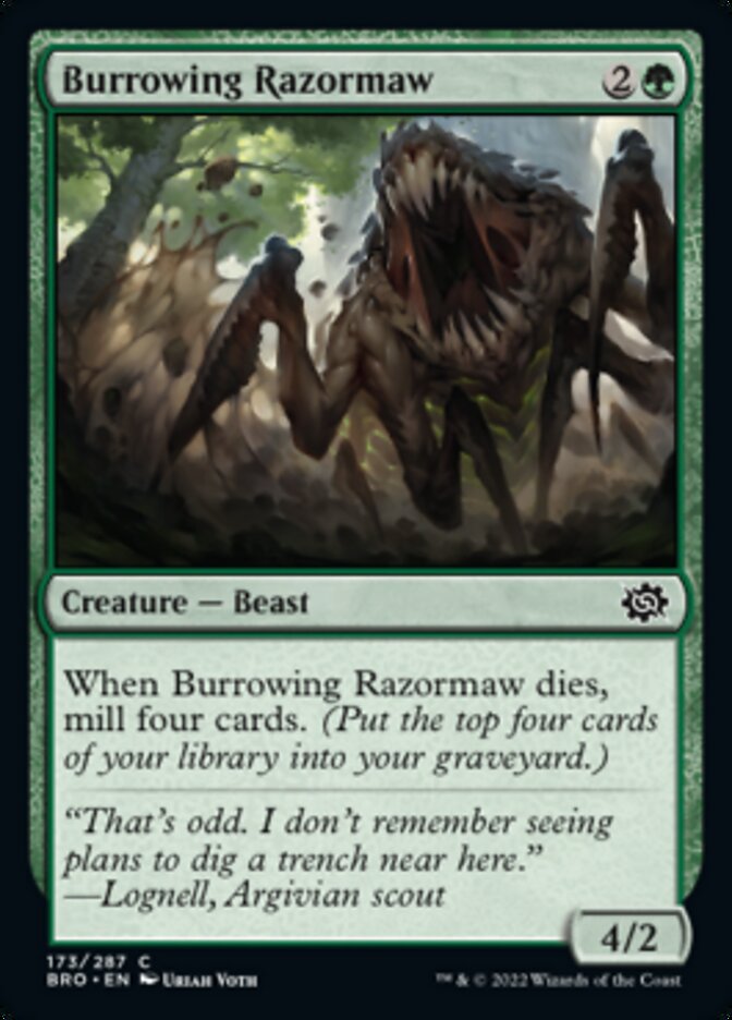 Burrowing Razormaw [The Brothers' War] | Lots Moore NSW