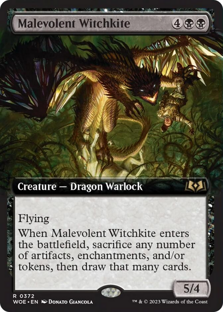 Malevolent Witchkite (Extended Art) [Wilds of Eldraine] | Lots Moore NSW