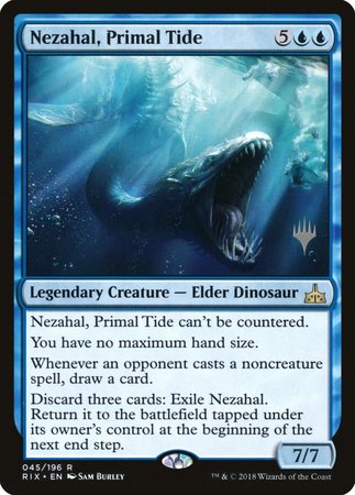 Nezahal, Primal Tide [Rivals of Ixalan Promos] | Lots Moore NSW