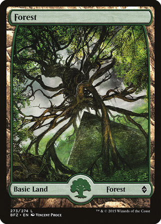 Forest (273) - Full Art [Battle for Zendikar] | Lots Moore NSW