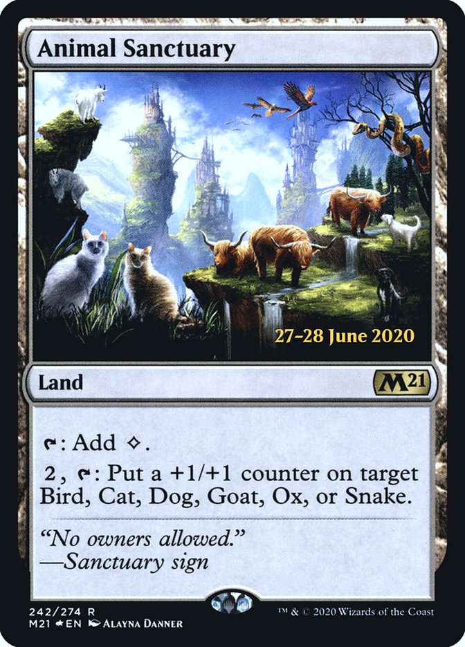 Animal Sanctuary  [Core Set 2021 Prerelease Promos] | Lots Moore NSW