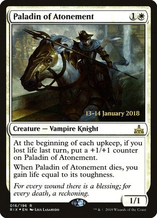 Paladin of Atonement [Rivals of Ixalan Promos] | Lots Moore NSW