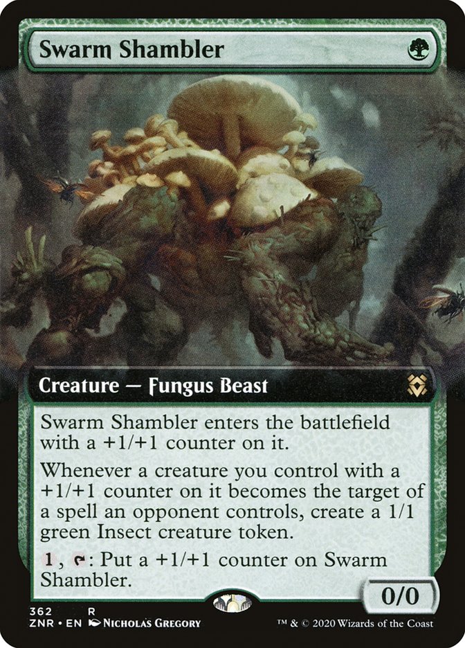 Swarm Shambler (Extended Art) [Zendikar Rising] | Lots Moore NSW