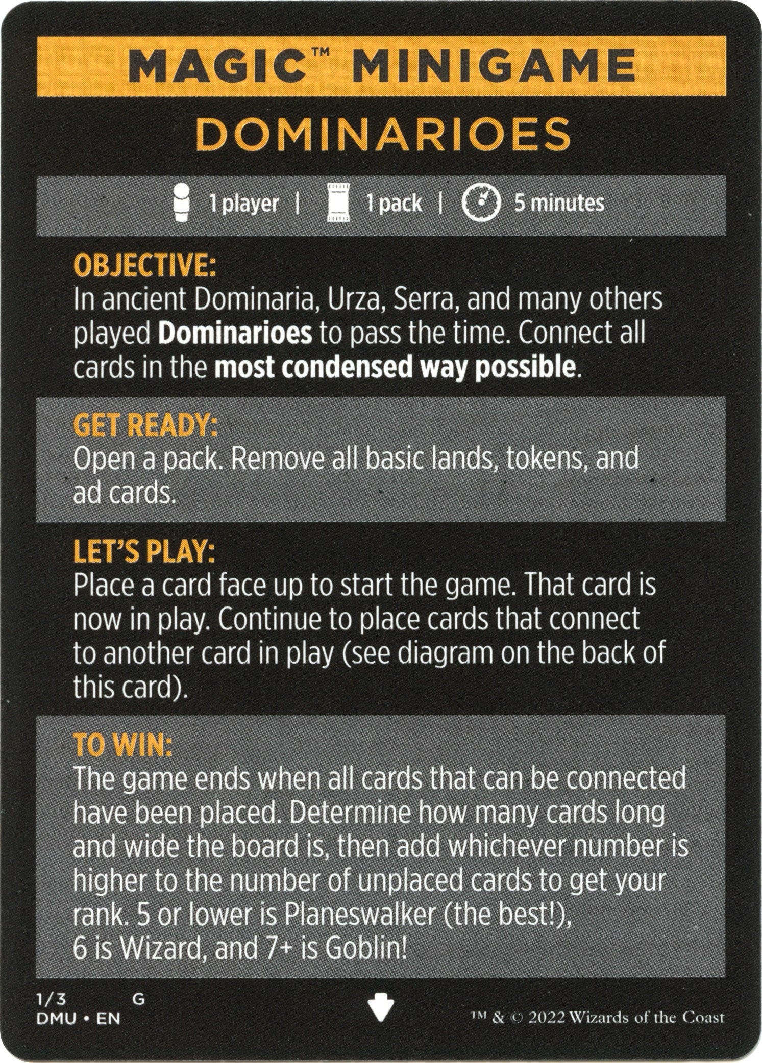 Dominarioes (Magic Minigame) [Dominaria United Minigame] | Lots Moore NSW