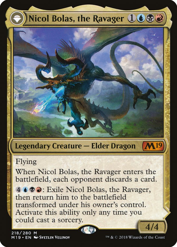 Nicol Bolas, the Ravager // Nicol Bolas, the Arisen [Core Set 2019] | Lots Moore NSW