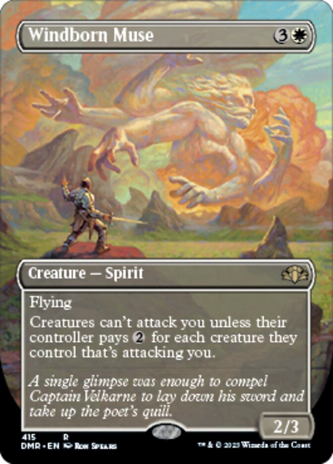 Windborn Muse (Borderless Alternate Art) [Dominaria Remastered] | Lots Moore NSW